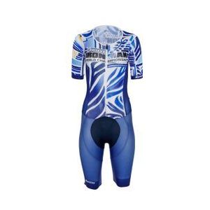 ironman x santini nice 2024 wereldkampioenschap triatlonpak  blauw wit