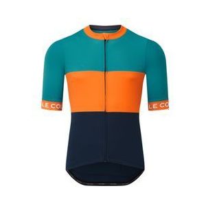 le col sport short sleeve jersey blue orange