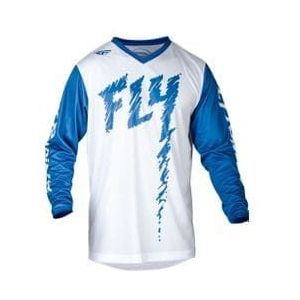 fly racing f 16 trui met lange mouwen mtb blauw wit kind