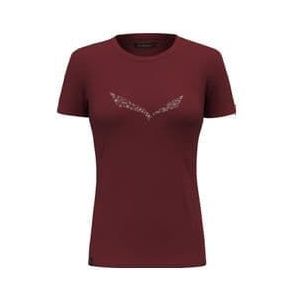 salewa solidlogo dames t shirt korte mouw bordeaux