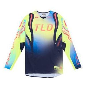 troy lee designs sprint ultra trui met lange mouwen blauw geel