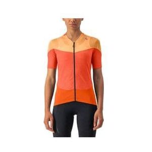 castelli short sleeve jersey gradient color block orange