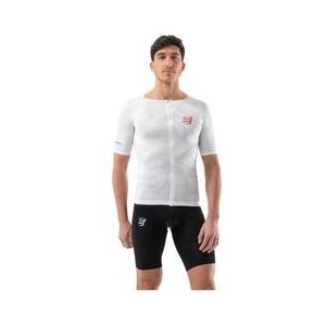 heren compressport tri postural aero short sleeve jersey wit