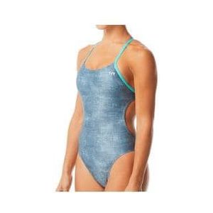 tyr sandblasted cutoutfit swimsuit grey blue
