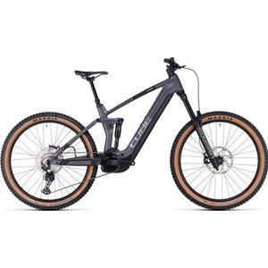 cube stereo hybrid 160 hpc race 625 27 5 electric full suspension mtb shimano deore 12s 625 wh 27 5  grijs metaal 2023