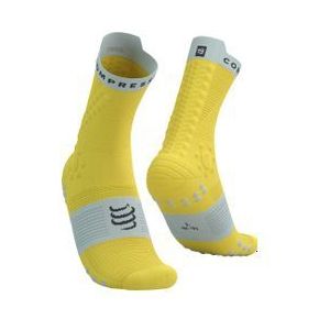 compressport pro racing v4 0 trail sokken geel blauw