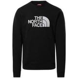 the north face drew peak crew sweatshirt black white