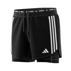 adidas own the run 2 in 1 shorts zwart heren