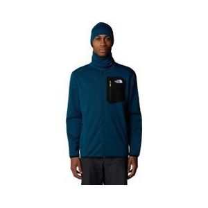 the north face crest full zip fleec blue