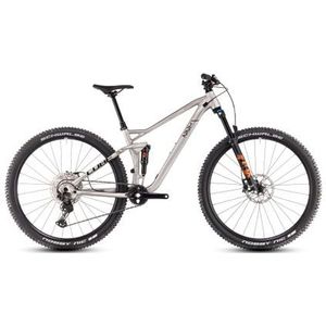 cube stereo one22 race volledig geveerde mtb shimano deore deore xt 12s 29  ruw metaal zilver 2025