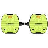 look geo city grip flat pedals lime green