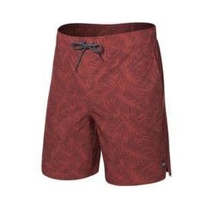 saxx multi sport 2n1 7in palm camo shorts  red