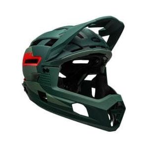 bell super air r mips removable chinstrap helmet green red 2022