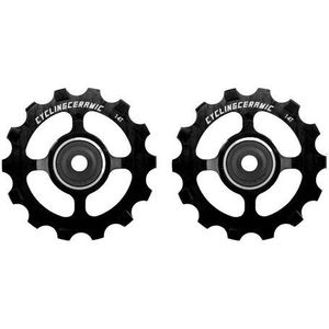 cyclingceramic smalle 14t poelies voor sram apex 1  force cx1  force 1  rival 1  xx1  x01 11v zwart