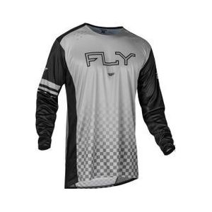 fly racing rayce lange mouw jersey grijs  zwart