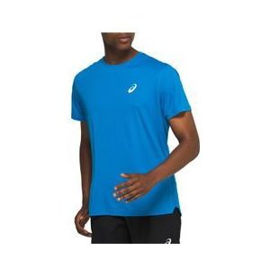 asics core run short sleeve jersey blauw