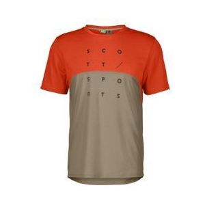 Scott - Trail Flow Dri Jersey - Rood Beige - Heren - Korte Mouwen