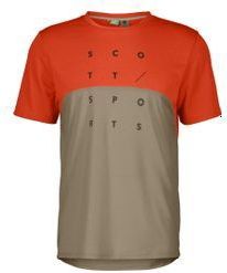 Scott - Trail Flow Dri Jersey - Rood Beige - Heren - Korte Mouwen