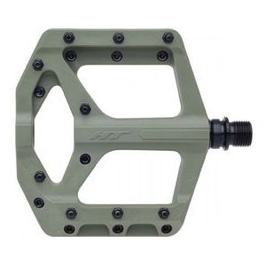 paar ht components supreme c pa32a olijfgroene vlakke pedalen