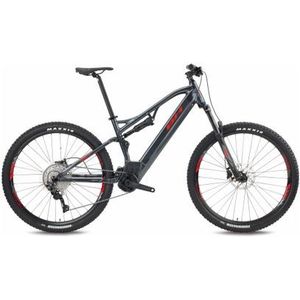 bh atom lynx 8 0 shimano deore 10v 500 wh 29  grijs rood volledig geveerde elektrische mountainbike