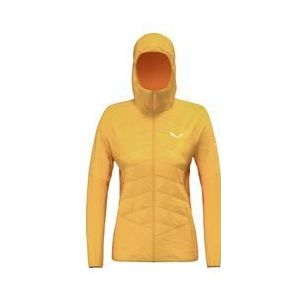 salewa women s ortles hybrid tirolwool yellow hooded jacket