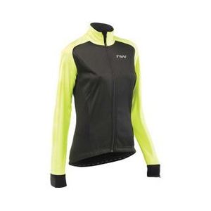 northwave reload sp women s waterproof jacket black yellow fluo