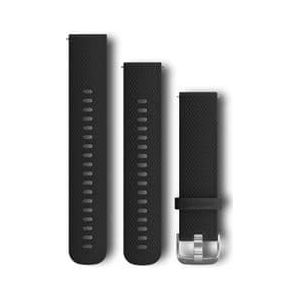 garmin quick release 20 mm silicone polsband zwart zilver