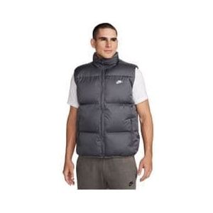 nike club puffer mouwloos jas grijs