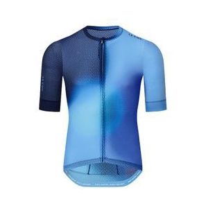 le col pro air jersey met korte mouwen blauw