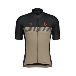 heren scott rc team jersey met korte mouwen bruin zwart
