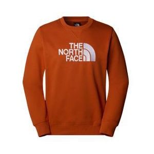 the north face drew peak orange sweatshirt