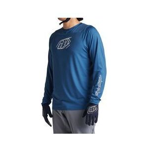 troy lee designs skyline iconic blue long sleeve jersey
