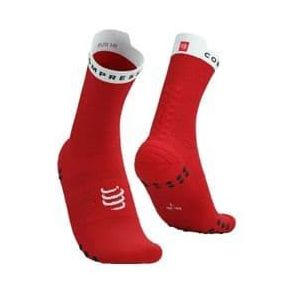 compressport pro racing socks v4 0 run high red white