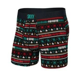 boxer saxx ultra soft brief fly holiday sweater black