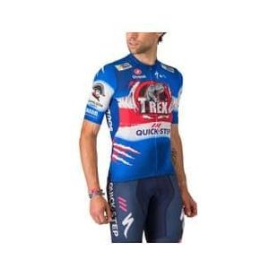 castelli competizione 3 soudal quick step vuelta 2024 jersey met korte mouwen blauw