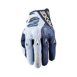 five gloves enduro 2 handschoenen zwart  grijs  goud