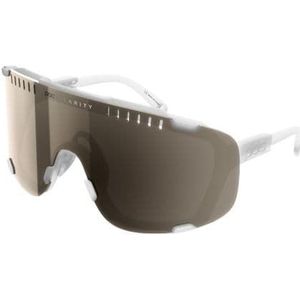 poc devour goggles  crystal brown clear  silver mirror  white