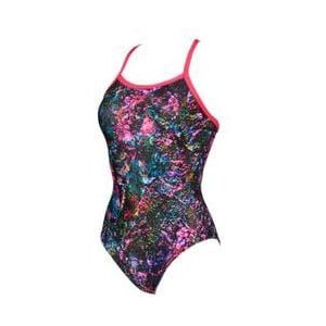 arena mountains texture light drop back swimsuit pink multi colour