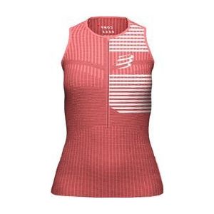 compressport women s tri postural tank top coral red