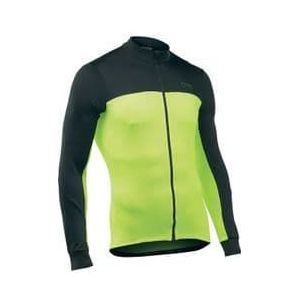 northwave force 2 long sleeves jersey neon geel zwart