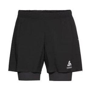 odlo zeroweight 5in 2 in 1 shorts zwart