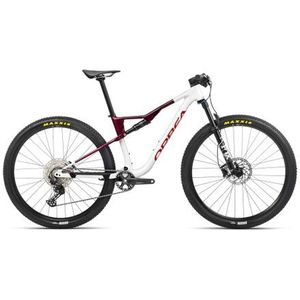 orbea oiz h30 full suspension mtb shimano deore 12s 29  white chic shadow coral red 2023