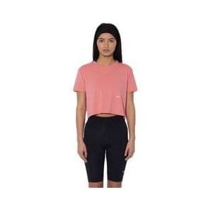 women s circle technical crop top smooth operator pink
