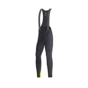 gore wear c3 thermo tights  zwart fluoriserend geel