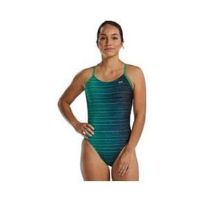 tyr durafast elite speedwarp cutoutfit zwempak groen dames