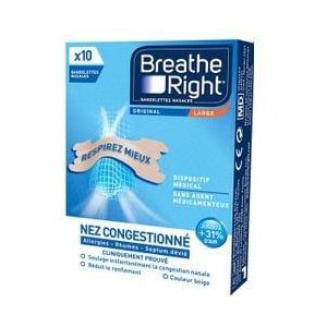 doos met 10 breath right original neusstrips  grote maat