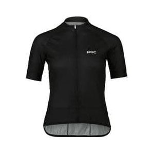 dames poc essential road logo short sleeve jersey zwart