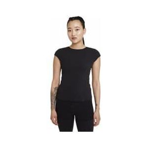 nike yoga luxe short sleeve jersey black women s