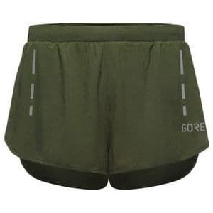 gore wear split khaki hardloopshort khaki