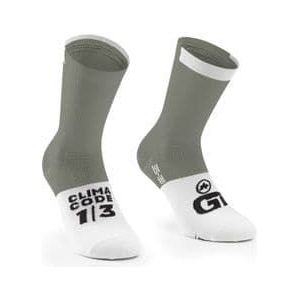 assos gt c2 unisex sokken lichtgroen wit